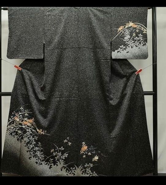 訪問着 たたき染め 正絹 裄丈63cm