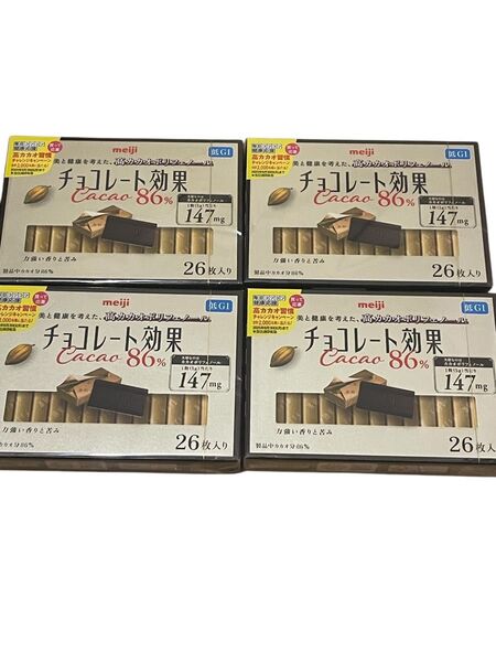 meiji チョコレート効果 カカオ86% 26枚入り 4箱