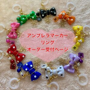 【オーダー受付ページ】アンブレラマーカーリング☆キーホルダー☆リボン☆レジンチャーム☆傘☆推し活☆うちわ☆ペンライト☆マイボトル☆
