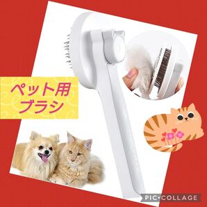 猫ブラシ 犬ブラシ 猫くし 犬くし ペットブラシ 猫グッズ 毛取り おもちゃ ブラッシング マッサージ ワンプッシュ毛取 458