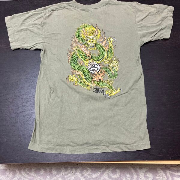 STUSSY ドラゴンTシャツ グリーン系