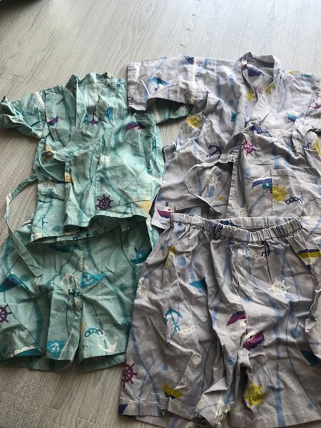 甚平 男の子 キッズ お祭り セットアップ 子供服 浴衣
