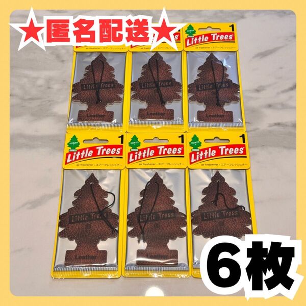 ★6枚セット★ Leather(レザー)Little Trees リトルツリーエアフレッシュナー アメリカン雑貨