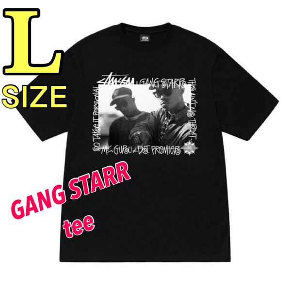 T24-L黒 ステューシー stussy Tシャツ gang starr tee