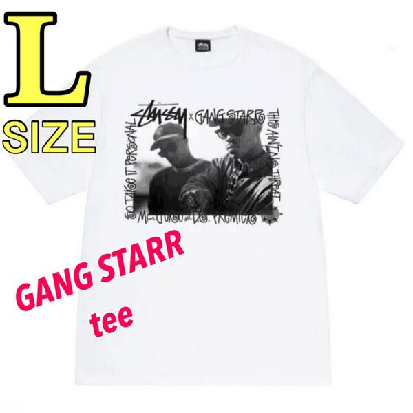T24-L白 ステューシー stussy Tシャツ gang starr tee