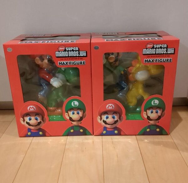 New SUPER MARIO BROS.Wii MAX FIGURE マリオヨッシー、ルイージヨッシーの2箱セット