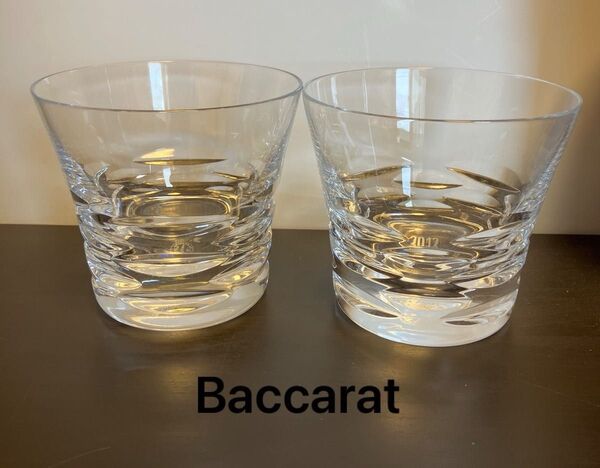 バカラ Baccarat ローラ ペアロックグラス 箱無し2個セット