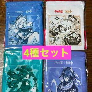 コカコーラ 原神 オリジナル巾着ポーチ ★全4種類★