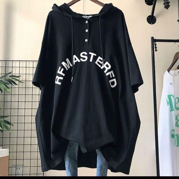 レディース Tシャツ トップス 夏 半袖 大きいサイズ フード付き 大きいサイズ