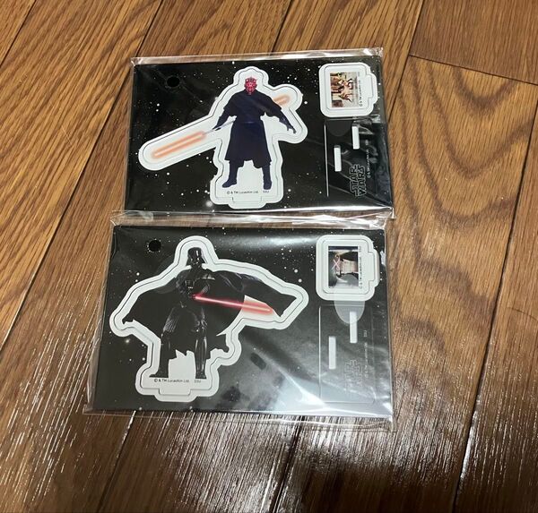 ハッピーくじ スターウォーズ D賞 キャラクターアクリルスタンド 2種 ダースモール、ダースベイダー 新品未開封