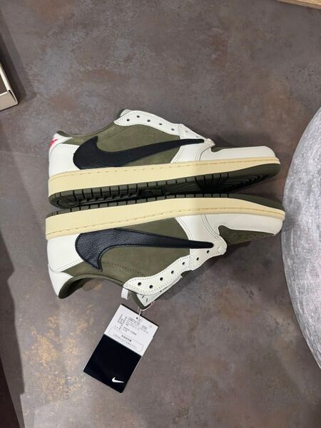 Travis Scott Jordan 1 Reverse Olive 27.5 nike jordan1us9.5