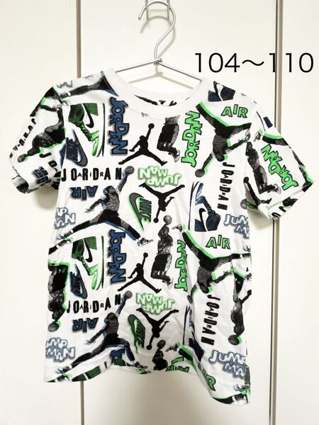 104〜110 4〜5y NIKE JORDAN プリント 半袖 Tシャツ ホワイト 白 yshop子供服 ナイキ ジョーダン