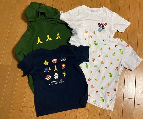 ユニクロ マリオTシャツパーカーセット 130cm