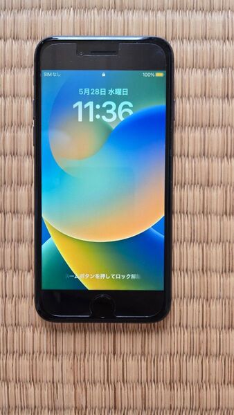 iPhone8 64GB スペースグレイ SIMフリー バッテリー100% フィルム&ケース付属
