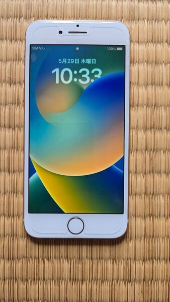 iPhone8 64GB ゴールド SIMフリー バッテリー100% フィルム&ケース付属