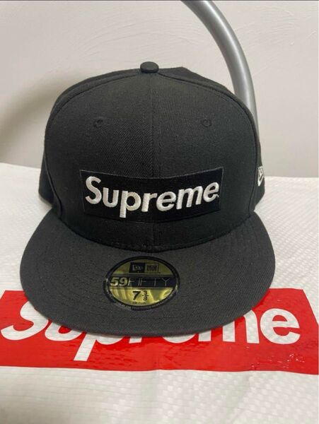 Supreme ベースボールキャップ 黒 7 3/8