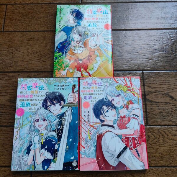 精霊魔法が使えない無能だと婚約破棄されたので、義妹の奴隷になるより追放を選びました 1〜3 巻 多花葉ねみ/漫画 めぐめぐ/原作