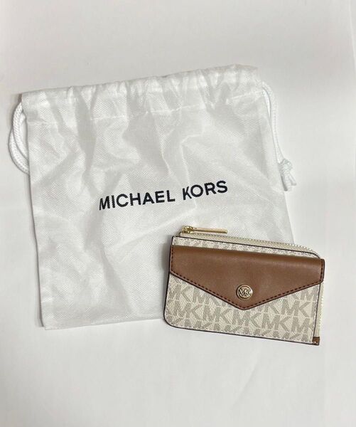 ★新品★ MICHAEL KORS マイケルコース シグネチャー コインケース フラグメントケース バニラ ホワイト 未使用品