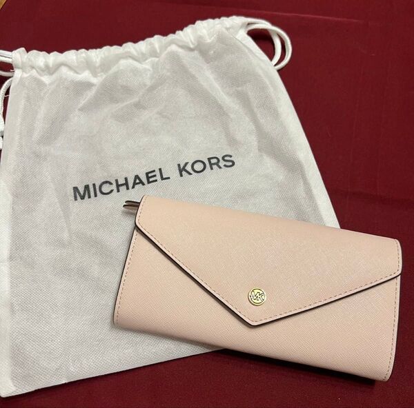 ★新品★ MICHAEL KORS マイケルコース 長財布 本革 二つ折り財布 ウォレット ピンク ¥55,000→¥15,000