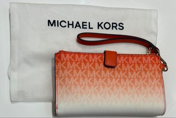 ◆新品◆ MICHEAL KORS マイケルコース 長財布 本革 折りたたみ財布 ロゴ財布 ¥49,500円→¥15,000円
