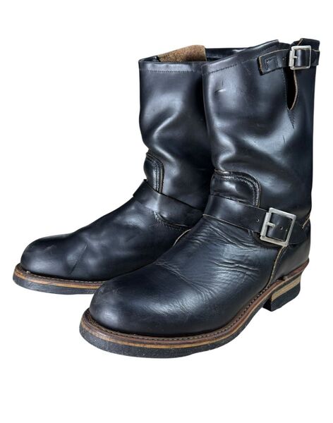 PT91 プリント羽タグ USA製 RED WING レッドウイング 2268 エンジニアブーツ ブラック 茶芯 US9D 27㎝
