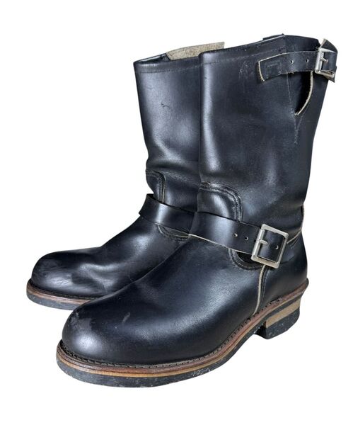 PT91 プリント羽タグ USA製 RED WING レッドウイング 2268 エンジニアブーツ ブラック 灰芯 US7D 25㎝