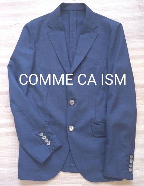 コムサイズム COMME CA ISM テーラードジャケット ネイビー Sサイズ サマースーツ 薄手 美品