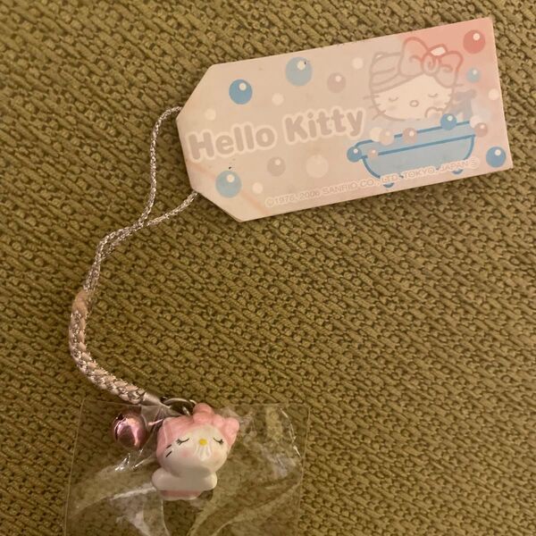 レア品 当時物 サンリオ キティ 根付 おやすみ バスタイムキティ ストラップ Sanrio