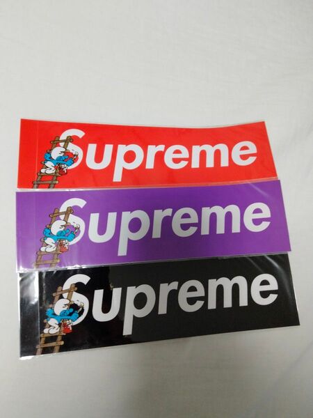 supreme smarf box logo ステッカー3枚セット