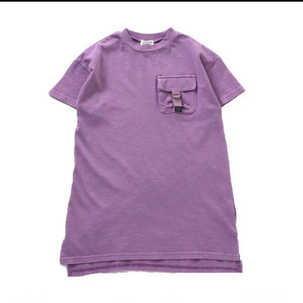 子供服 製品染 ポケット ワンピース F.O.KIDS エフオーキッズ キッズ 女の子 ジュニア 無地 カットソー