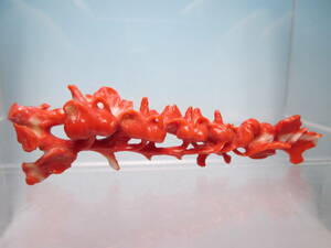 アンティーク・赤珊瑚 花彫刻の細密な彫物 9,52g