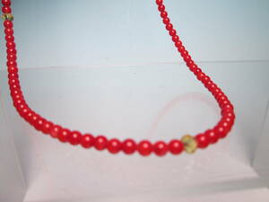 *SILVER. red .. sphere 3,5mm. yellow crystal. necklace 8g