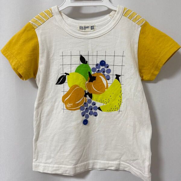 ラグマート RAG MART Tシャツ カットソー 子供服 男の子 110 フルーツ柄 イエロー