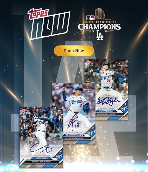 2個セット★完全未開封 Topps NOW 2024 ドジャース Dodgers 大谷翔平 山本由伸 ワールドシリーズ