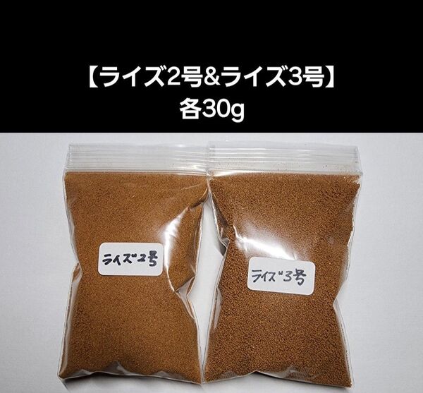 メダカ餌【ライズ2号&ライズ3号】各30gセット