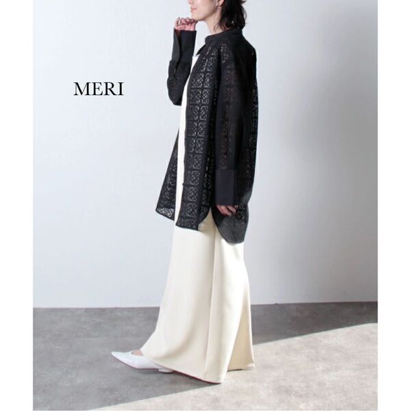 MERI レースシャツ ブラック