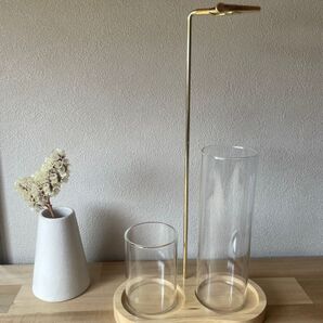 お香立て natural wood 耐熱強化ガラス