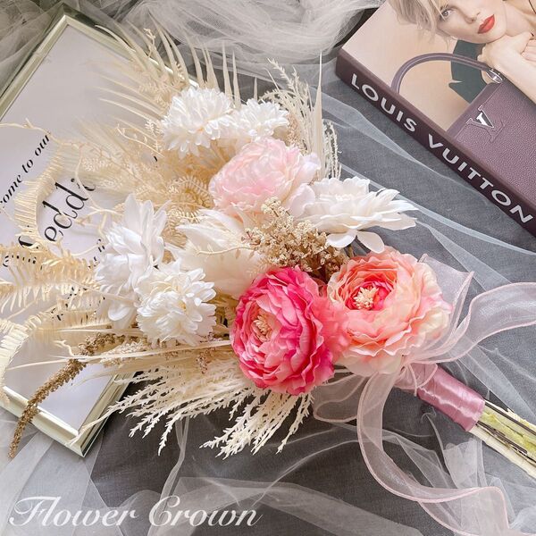 クラッチブーケ アーティフィシャルフラワーブーケ 結婚式 ウエディングブーケ