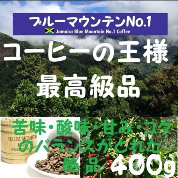 【セール特価15%OFF】ブルーマウンテンNo.1 コーヒー豆400g