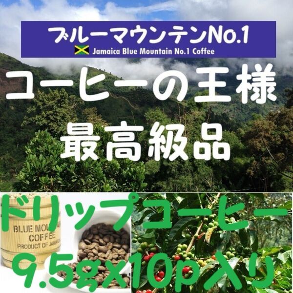 【特価15%OFF】ブルーマウンテンNo.1 ドリップコーヒー 95g(9.5gx10p入り)