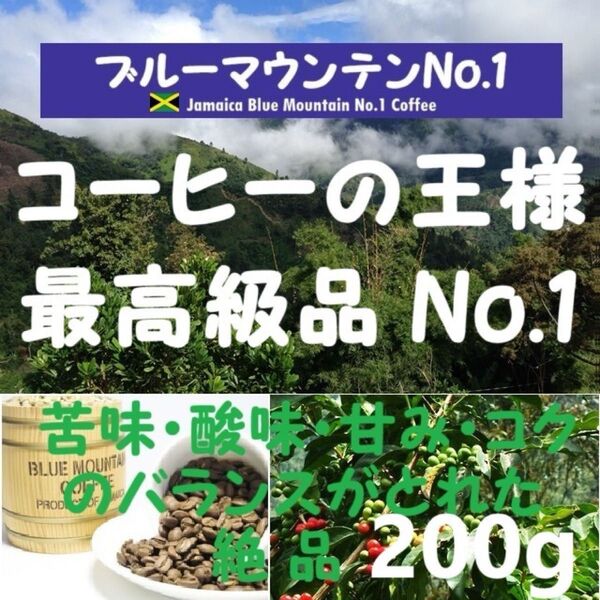 【セール特価15%OFF】ブルーマウンテンNo.1 コーヒー豆200g