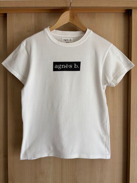 アニエスベー(agnes b.)ボックスロゴTシャツ アダムエロペ別注 半袖 ホワイト