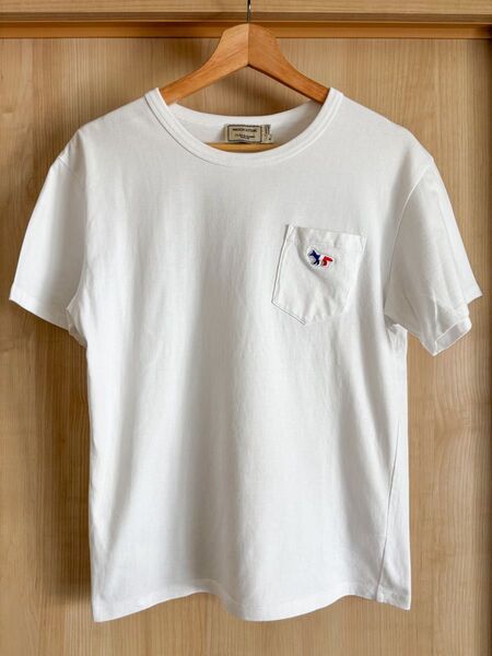 メゾンキツネ(MAISON KITSUNE) トリコロールFOXロゴTシャツ 半袖