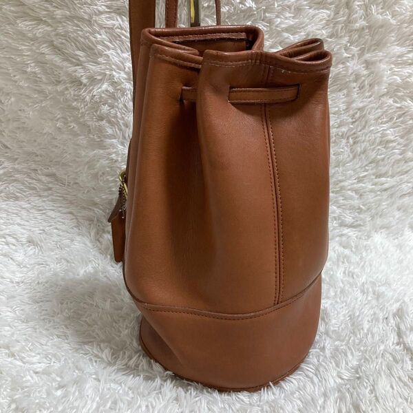 OLD COACH オールドコーチ クラブタンレザー 巾着 ショルダーバッグ COACH レザー コーチ ヴィンテージ 9984