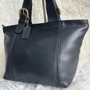 美品 OLDCOACH オールドコーチ ハンドバッグ グラブタンレザー 本革 ゴールド金具 チャーム 黒 ブラック