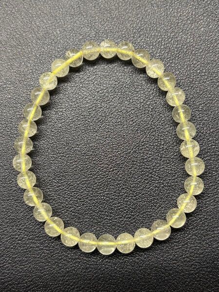 リビアングラスブレスレット 粒径6ミリ サイズ17センチ 天然石 良品質 透明度良 色味 新入荷商品