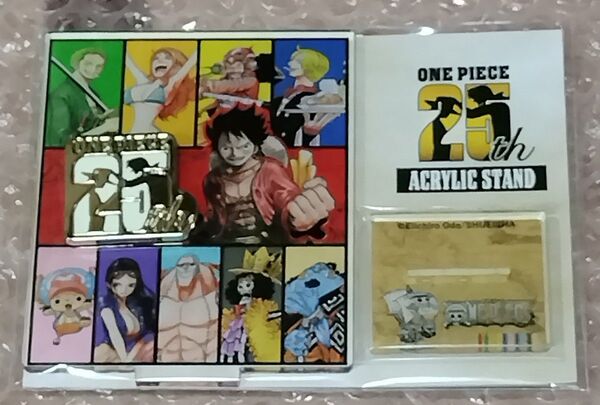 未使用未開封 新品同様 ONE PIECE 25周年記念 アクリルスタンドセット(麦わらの一味10人+ロゴメタルパーツ)