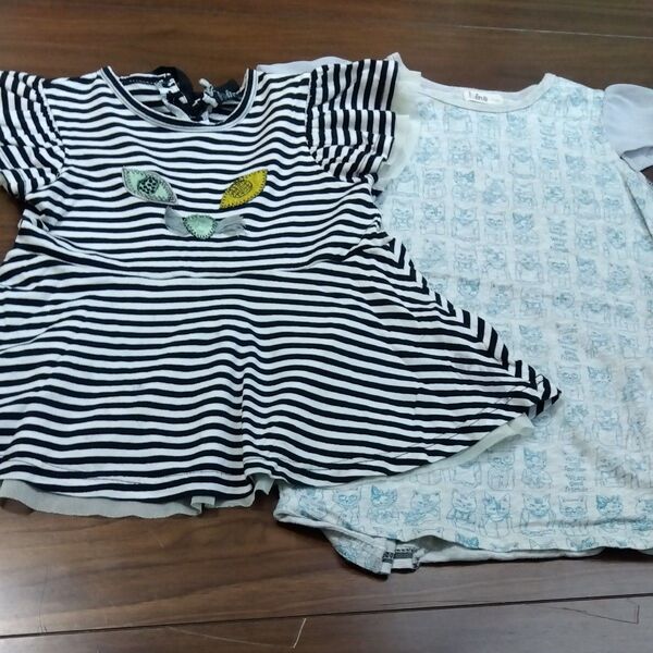 nino 110 半袖 Tシャツ ネコ 女の子 子供服 キッズ 夏物 セット