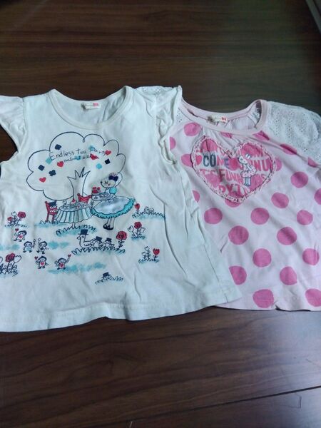 KP 110 半袖 Tシャツ 女の子 子供服 夏物 キッズ ニットプランナー メゾピアノ ミキハウス ピンク