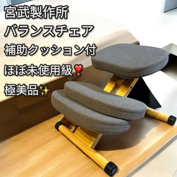 ほぼ未使用!極美品!宮武製作所 プロポーション バランスチェア 補助クッション付 姿勢矯正